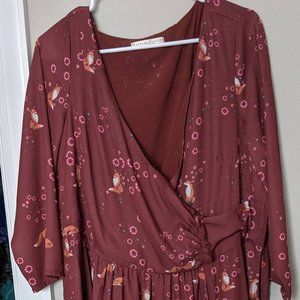 Dress with Fox Print